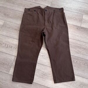 Frontier Classics Trousers Mens 48 Brown High Waist Cinch Back Western Steampunk
